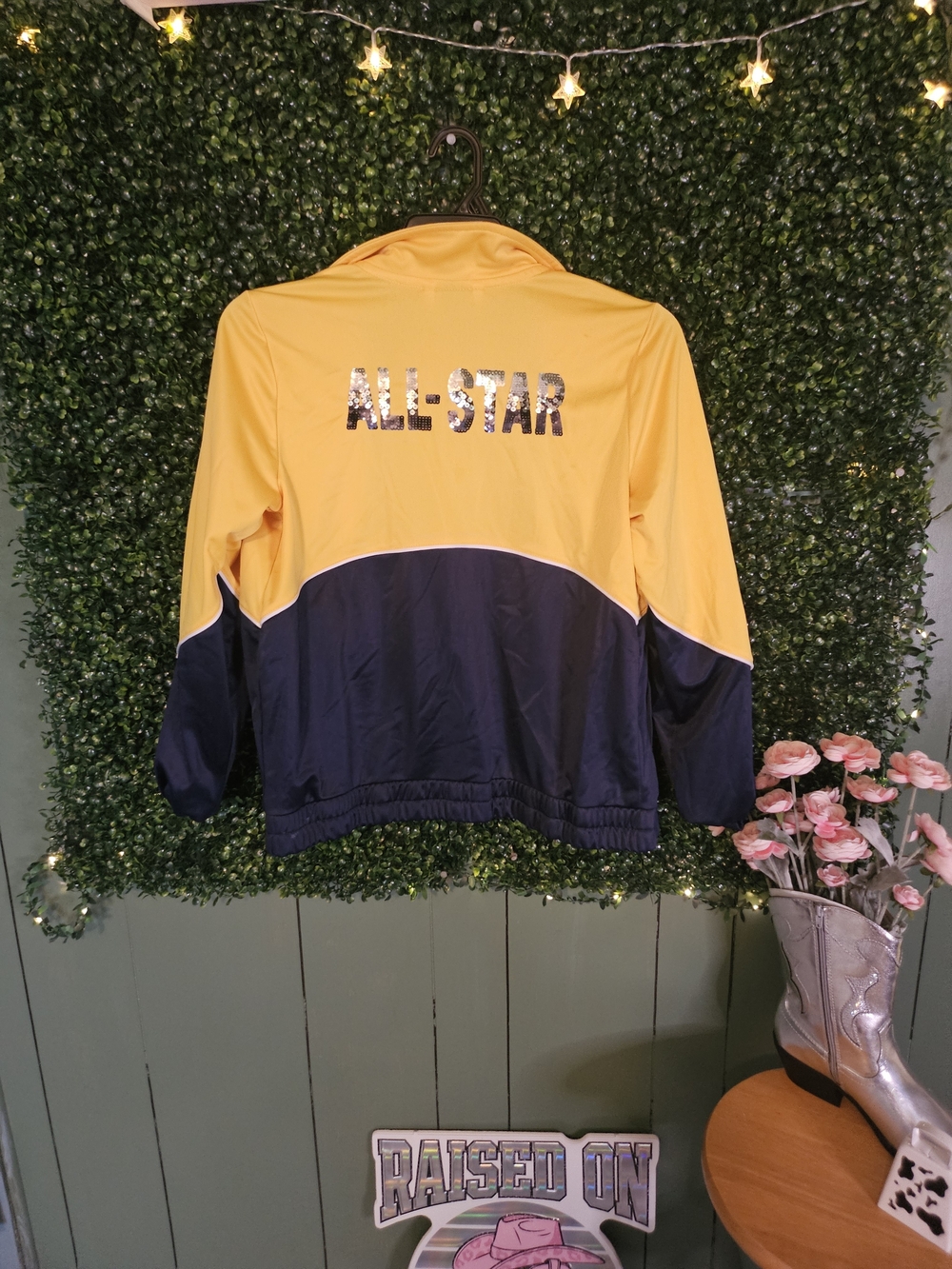 NBA All-Star Yellow and Navy Two-Tone Bomber Jacket